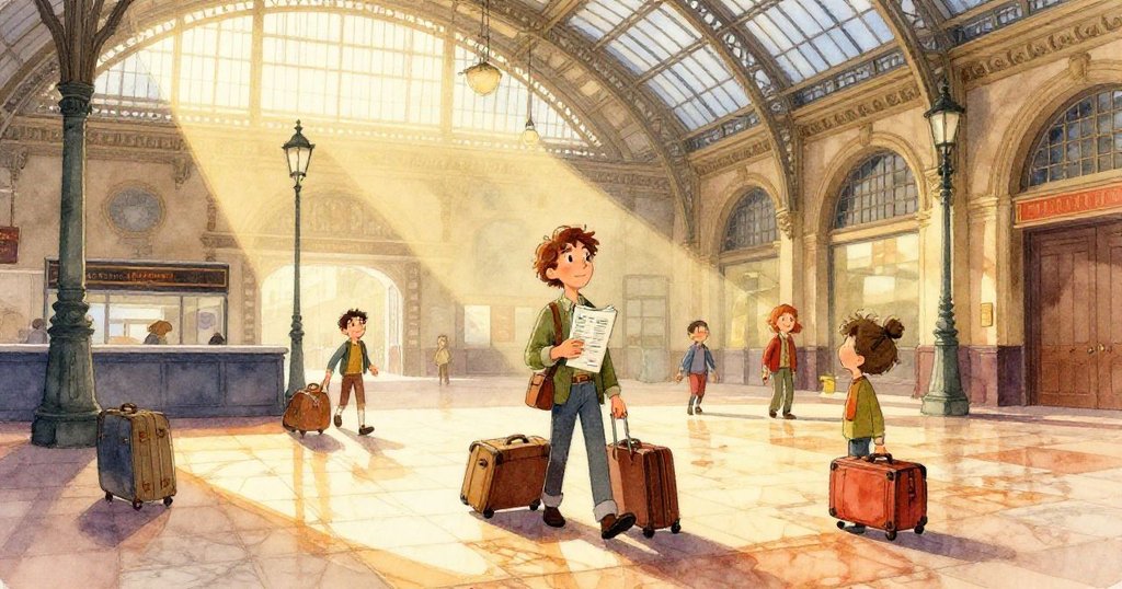 Luca輕觸展開畫作,鏡頭聚焦細膩鷺鳥鉛筆草圖,紙上紋理清晰,情感專注,故事發展中。