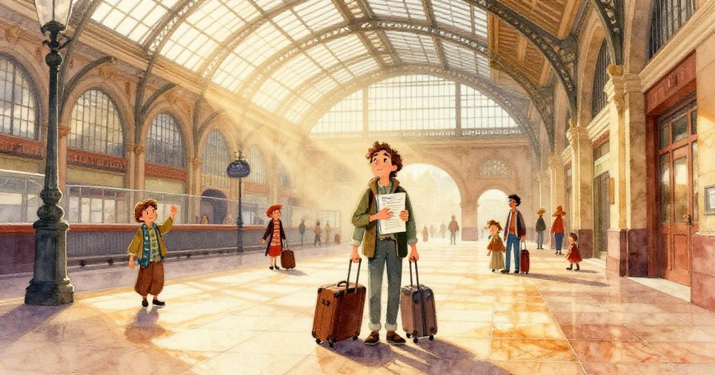 紙張在長椅下飄落,與咖啡杯微光交織,形成如水中夢境般的畫面,情景詩意,故事邁向高潮。