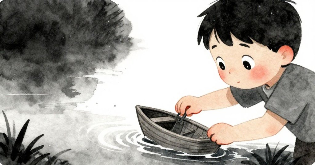 從小生物視角看見水面，Julian微調小船，水底漂浮微生物閃爍，現場細節生動迷人。