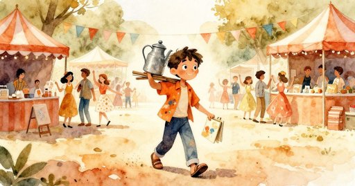 Manuel Beside the Dry Fountain