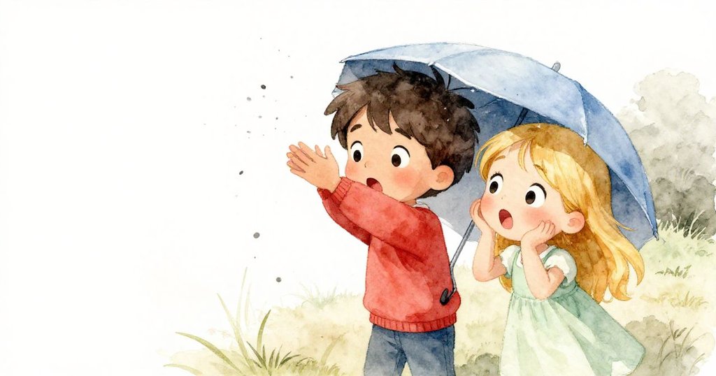 中景畫面中,山姆與莉莉迅速調整藍色毛毯,臉上表情驚訝且堅定,微粒如塵落下,情節達到高潮。