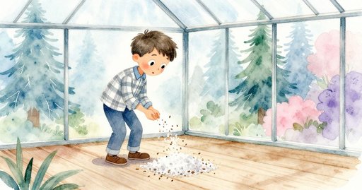 Evan In The Greenhouse