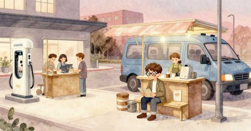 Late Afternoon at the Charging Station