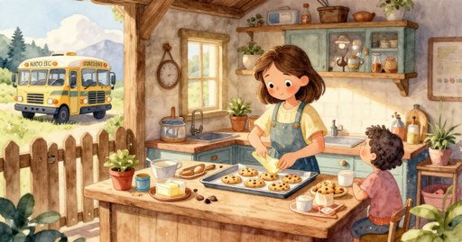 Mia Before the Bus Horn