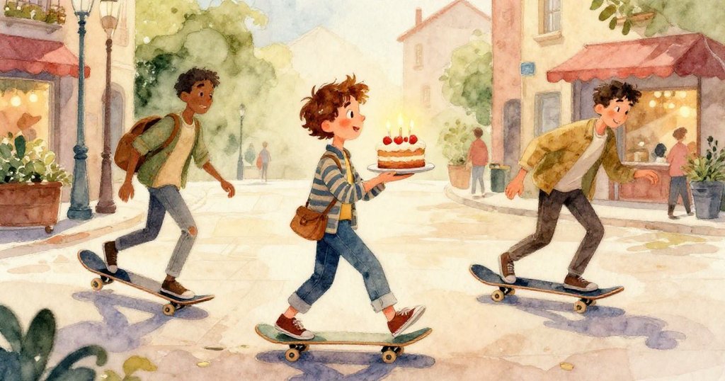 Milo鞋旁石面上，可可如細流般倒灑，從倒翻杯子中溢出，燦爛夕陽與石紋光影交融，呈現意外而溫馨的瞬間。