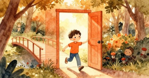 Sam on the Windy Footbridge