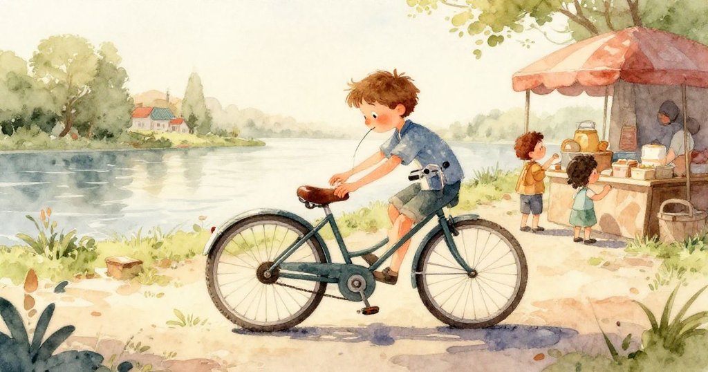 班的手專注地操作口袋打氣器，特寫扭曲角度展現出失望與疑惑，背景隱約出現工具，充滿內心波動。