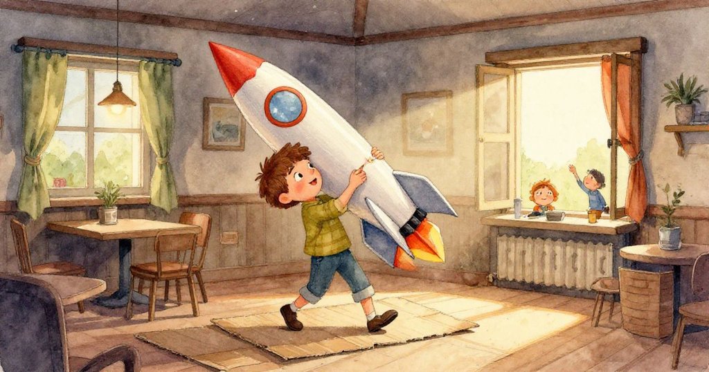 鏡頭聚焦歐文的手,細膩展現螺絲從口袋滑落瞬間,畫面溫柔且充滿微妙動感,預示著意外發生。