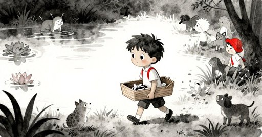 Bela Beside the Lily Pond