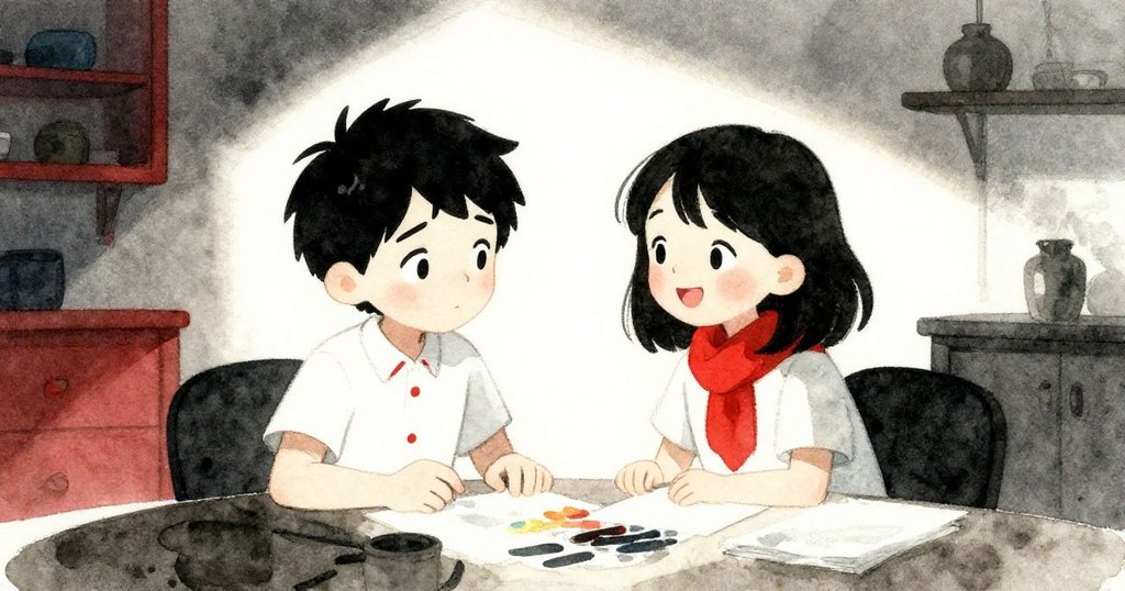 華爾滋開場時，Alex與Mira互視輕笑，桌面巧整成藝術圖案，現場溫馨收場展現意外轉機。