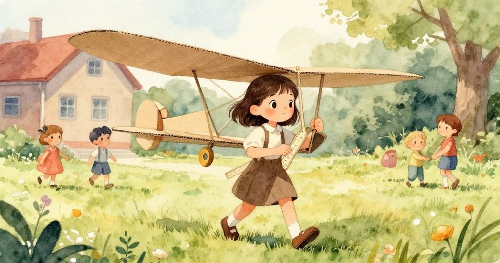 紙飛機落入鬆散花束中,花瓣如流水般漂浮,宛如在水下緩慢彈舞,營造夢幻場景。