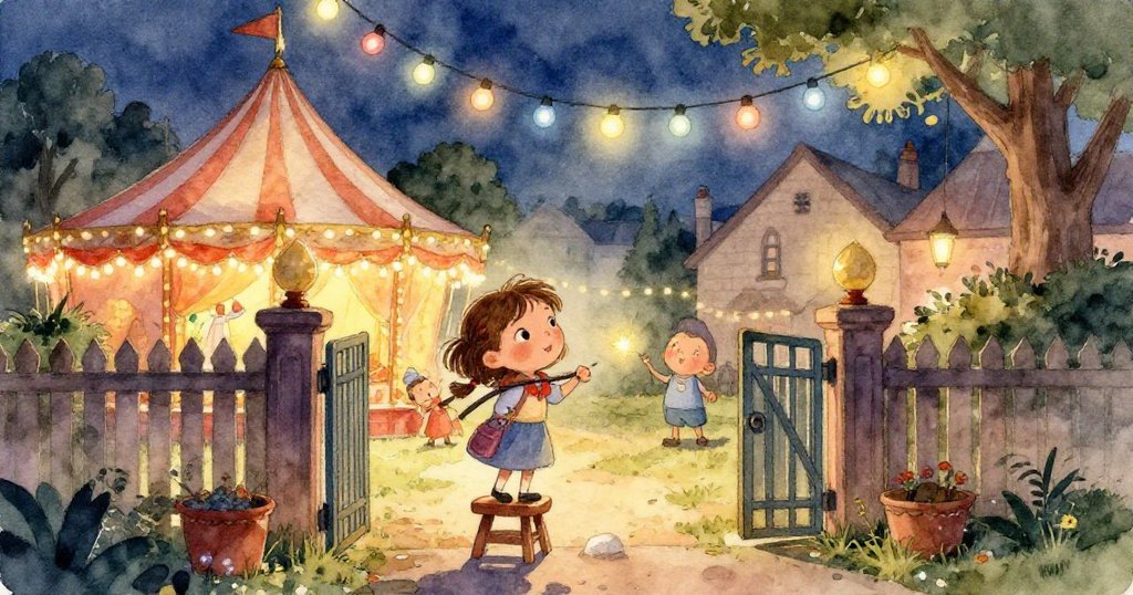 艾拉細心握著彩燈，聚焦於明亮柔和的燈泡細節，展現故事發展中關鍵物件的溫馨光彩。