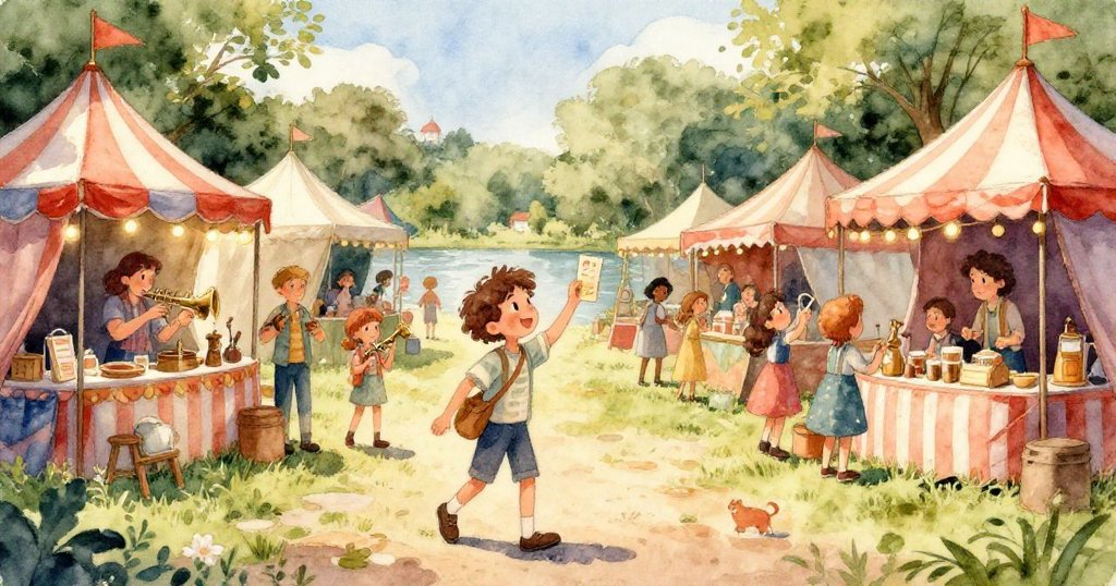 在微風吹拂的夜晚，橡膠環隨風飄移，旁邊的紫色氣球輕輕搖曳，營造出神秘而期待的氛圍。