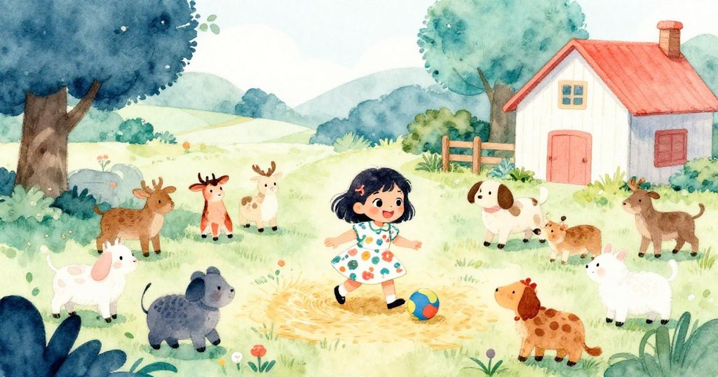 瑪雅成功引導球落在柔軟稻草上，快樂地與山羊、小雞及小豬團聚，新遊戲開始，農場充滿溫暖與團結情懷。