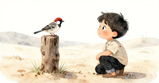 Sparrow at the Desert Post