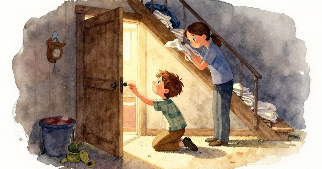 Leo專注展現出堅定的手部動作,利用刮刀輕撬厚漆的門板,透出細膩且努力的探索情緒。