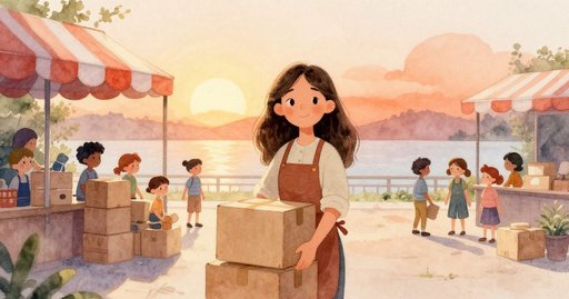 Beneath the Striped Awning