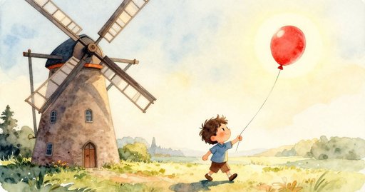 Balloon Under the Windmill
