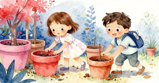 Label in the Evening Yard