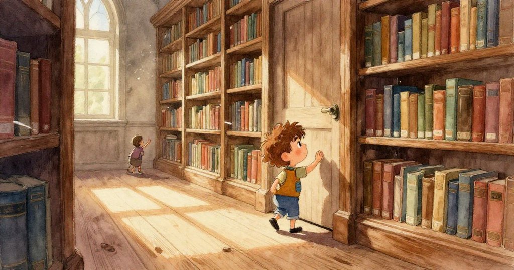 Felix 面對頑固門閂，臉上露出憂慮與堅定，眉頭微蹙表達內心掙扎，充滿成長的決心與挑戰情緒