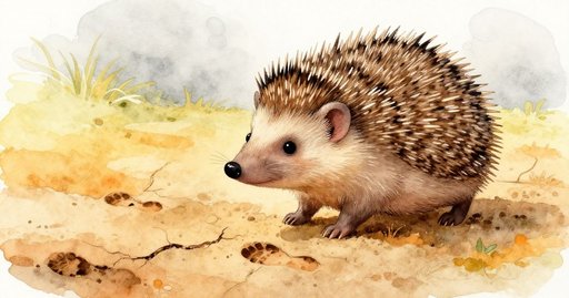 Hedgehog After the Sprinkler