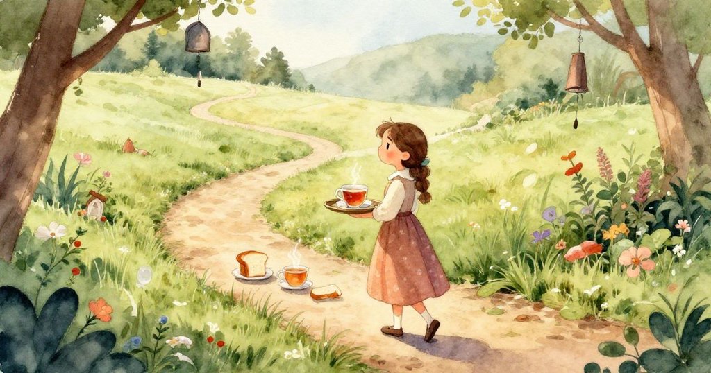 茶杯特寫中溫熱茶液與柔和蒸氣交織，映出晨曦光影，細節豐富，充滿溫暖與寧靜氣息。