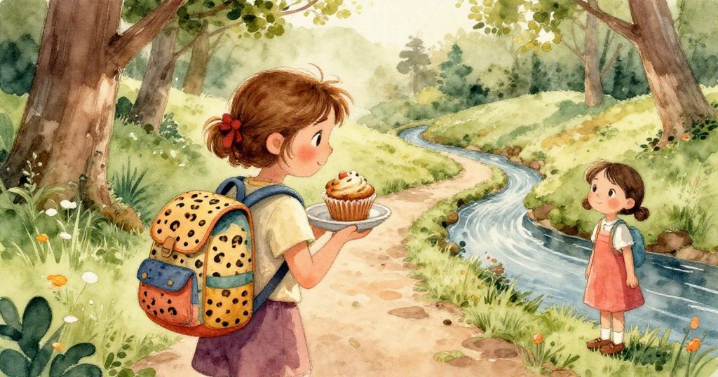 紙風箏意外纏於木橋欄杆，諾拉伸手扶住線頭，神情驚訝中流露堅定，隱藏細節展冒險轉機。