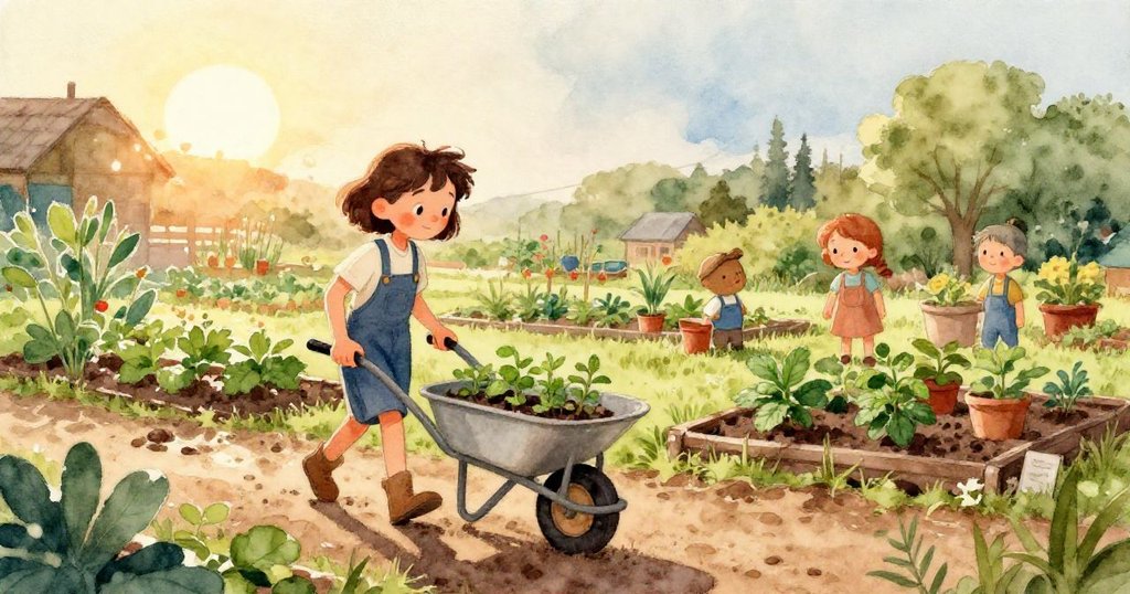 瑞莉意外搖動中，小苗盆飛出顯露藏於盆中青蛙，隱藏角落展現奇趣與故事高潮細節。