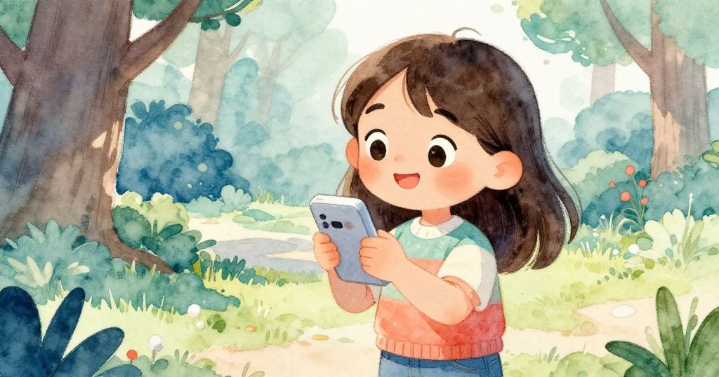 在平靜公園中，Mia重播錄音後露出充滿希望的微笑，她細緻地合上錄音機，背景充滿柔和早晨光線與自然美景。