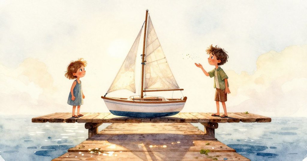 水下視角呈現閃亮灰色海豚與飄移白帆船近水面互動, 海面上透出金色光影,呈現出盧卡斯實驗中的奇蹟時刻。