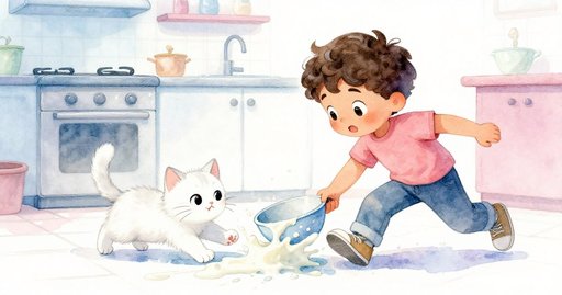 Kitten and the White Splash