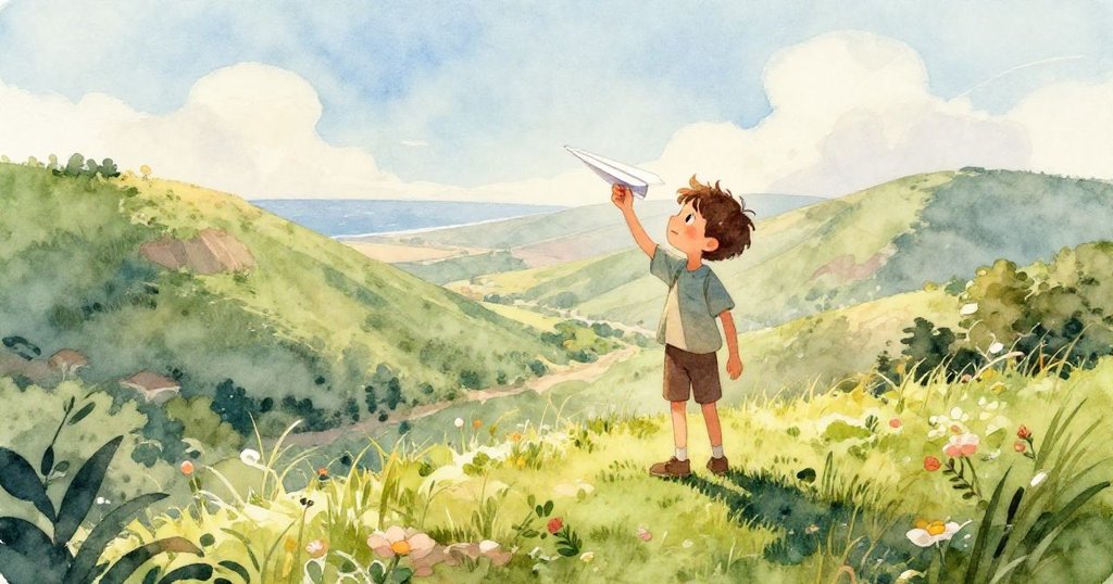 畫面聚焦一隻快樂小螃蟹站在濕潤泥土上，海水噴霧中水珠閃爍牠揮爪示意，情景生動又充滿童趣。