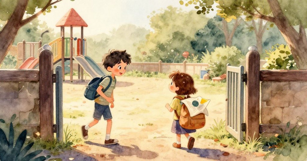 木凳從晨間努力移動到最終安放,露出粉筆畫城堡和月亮,陽光灑下,呈現轉變與解決的美好瞬間。