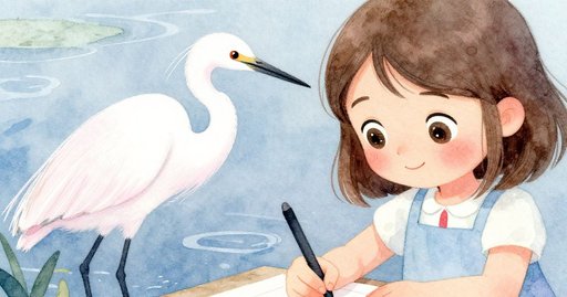 The Splash That Drew a Bird