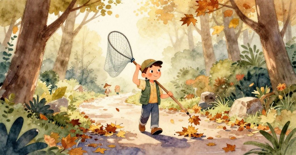 角度傾斜展示海象用鼻子輕推飄流漁網，濕滑石徑映出晨光，場景充滿動感與趣味。