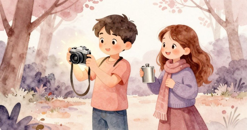 伊桑展示照相機中的神奇照片,佐伊滿懷喜悅地欣賞,兩人交換無聲的感動,場景溫馨寧靜。