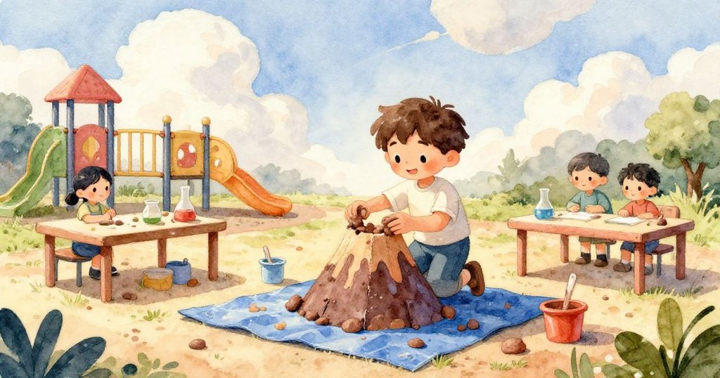 極近拍展示石像與壓力計細節,Darius背景露出放鬆好奇表情,實驗達到高潮,光線柔和溫暖。