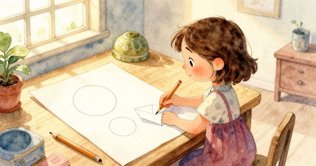 瑪雅正邁步走在精美圖案的地板上，彩色襪子與鞋子細節清晰，展現往工作桌邊行進的生動畫面。