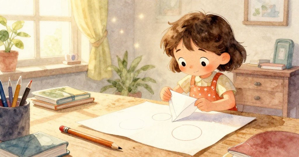 紙巴士在低角度下呈現半透明效果，仿如置身水中輕輕滑動，展現風吹過桌邊的微妙動態，進入轉折階段。