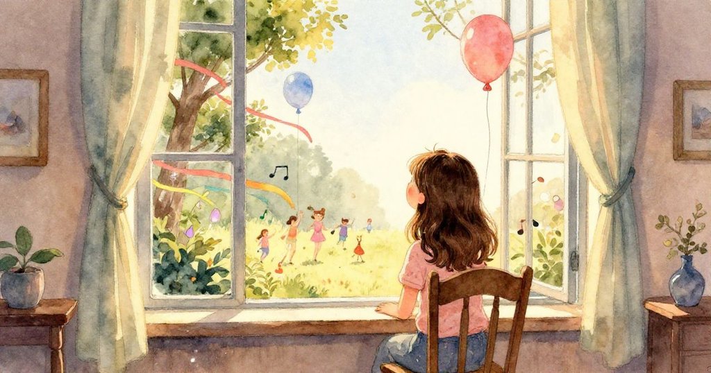 花園中出現秋季氣息,乾葉隨風飛舞,小狗快樂奔跑,花園篱笆輕微啟啟,呈現溫暖自然美景。