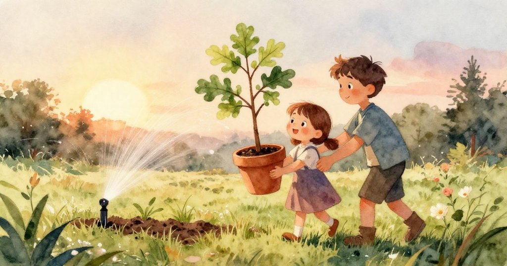 藍色彈珠在濕潤的木箱裂縫中滾動，Kari伸出手，水滴反光，透露著故事神秘而轉折的瞬間。