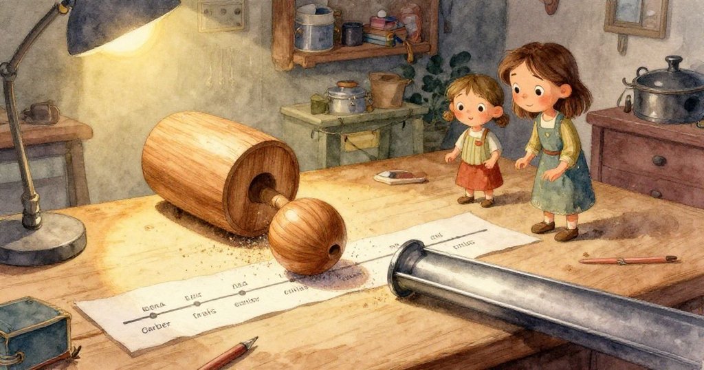 萊娜專注的眼睛被特寫捕捉，反映出機關連鎖細節，流露出決心與好奇心。