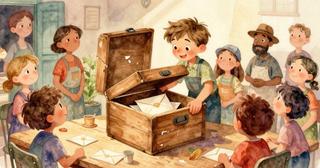 Ben站在大廳門旁，外景呈現雨水自新錫板傾瀉至水溝，屋頂與雨景融合出柔和灰藍氛圍。