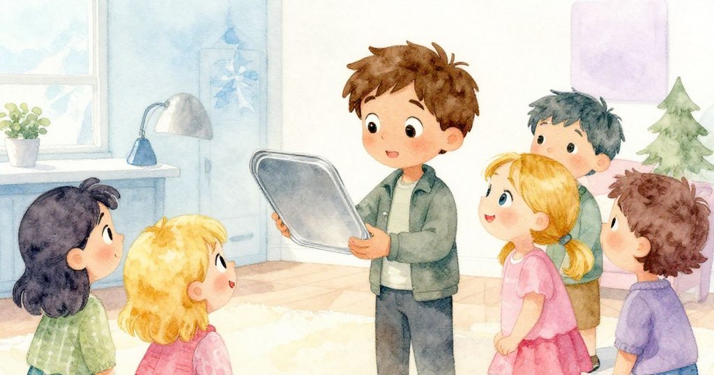 Ben拿著備用錫板與Mila點頭交流，鄰居們圍聚討論共同封存信件，臉上流露出決心與溫暖合作情感。