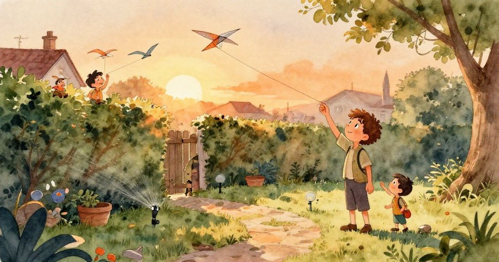 紙飛機靜臥於桌上,水滴閃爍,細節豐富,呈現出等待變化的靜謐瞬間,充滿故事感。