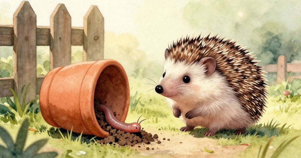 露珠閃爍中,液體沿著細流與蚂蚁、百里香互動,鏽鍬靜阻水流,展現大自然細緻魅力。