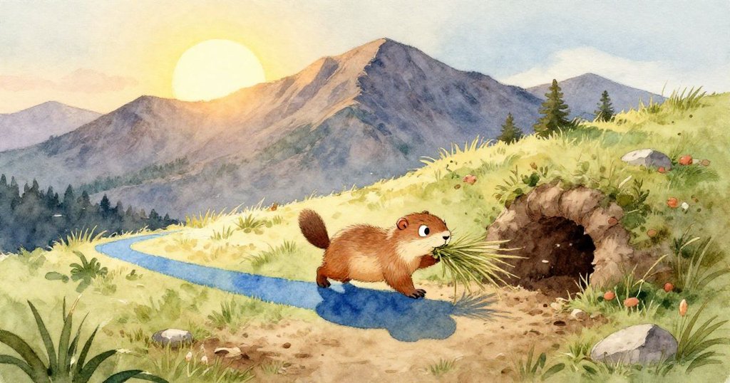 小麝鼠特寫臉龐在柔光中展現決心與驚喜，毛髮細膩光影交錯，背景呈現淡雅岩石紋理