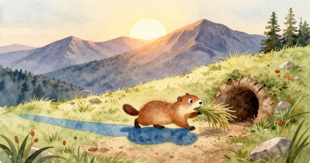 小麝鼠在樹幹縫隙中發現綠苔墊，細心品味清新氣息，猶如進入一個溫馨安靜的新空間