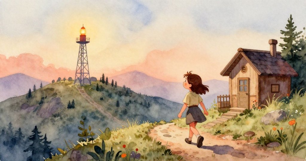 Tara專注調整安全扣,手部細節清晰,山路隱現,散發決心與謹慎準備氣息。