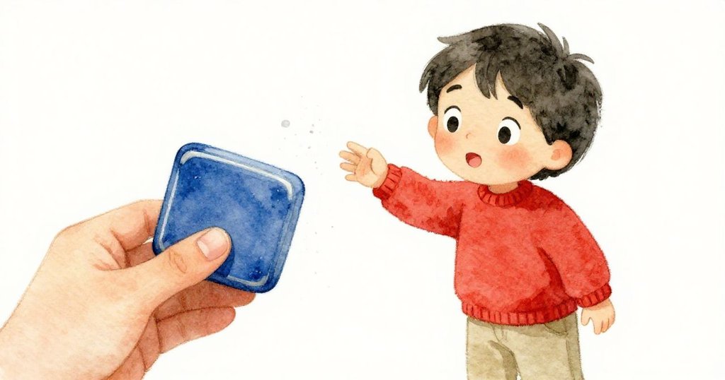 Sage專注檢視藍色瓷磚，手指輕觸飛散灰塵，顯露出驚奇與溫柔的神情，在溫暖光線中散發微妙魅力。